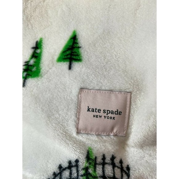 (Sold) Kate Spade Christmas Tree Plush Fleece Bla - Picture 5 of 6